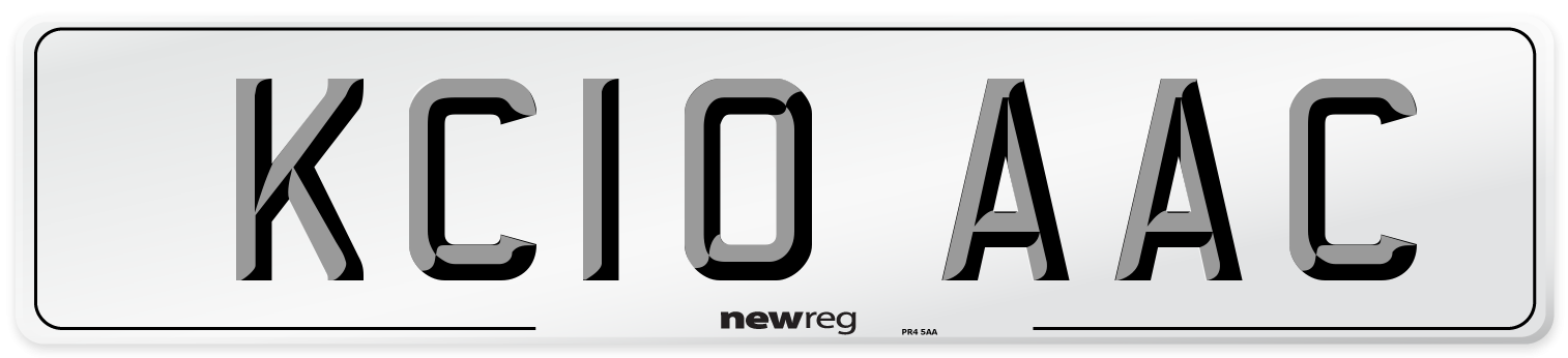 KC10 AAC Number Plate from New Reg
